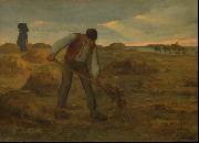 Jean-Franc Millet Peasand spreading manure oil painting artist